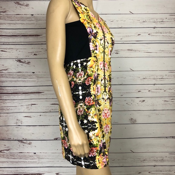 Donna Morgan Dress Floral Front Exposed Zipper - Picture 3 of 8